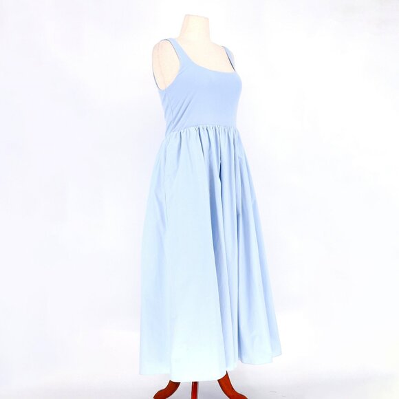 SOPHIE RUE Square Neck A-Line Tank Midi Dress in Baby Blue Size L - Picture 4 of 8